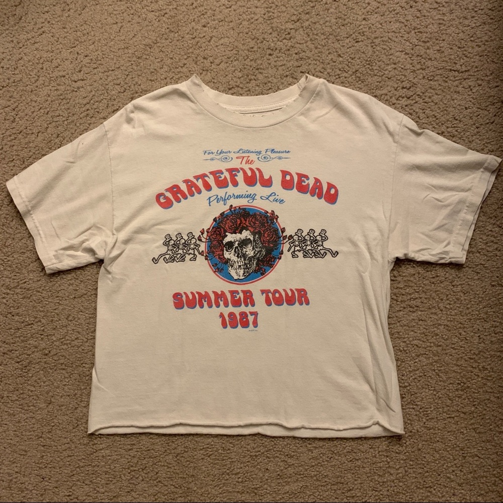 Brandy melville cropped grateful dead band tee